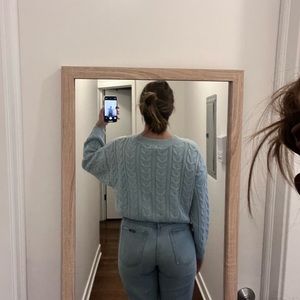 Blue cardigan